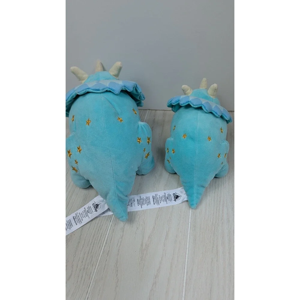 Disney Triceratops Plush Set Blue Animal Kingdom Stuffed Dinosaurs Stars